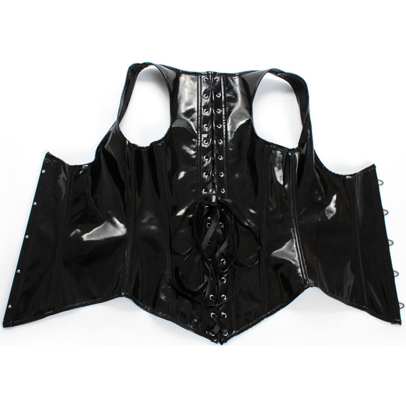 블랙 PU 가죽 코르셋 고딕 Steampunk Unde - Corset Waist Cinch 리뷰 및 가격