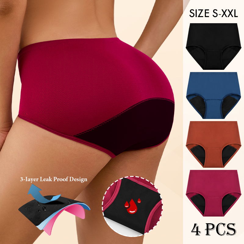 여성용 심리스 생리팬티, 3중 흡수 보호 기능, 단색  - Period Panty Absorbent 리뷰 및 가격