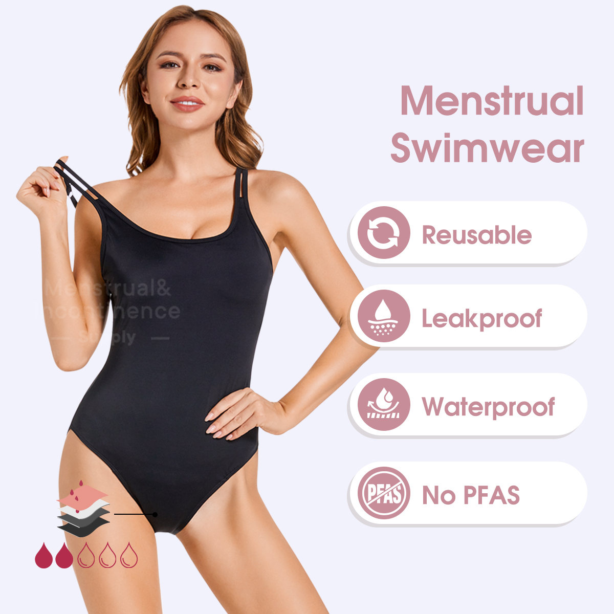 여성용 생리 수영복 원피스 방수 생리 수영복 고흡수 생 - Period Panty Absorbent 리뷰 및 가격